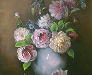 pivoines et roses 61x50 350€