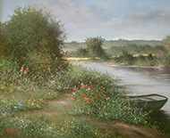 au bord de l eau 61x50 300€