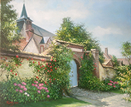 l eglise a gerberoy 55x46 450€